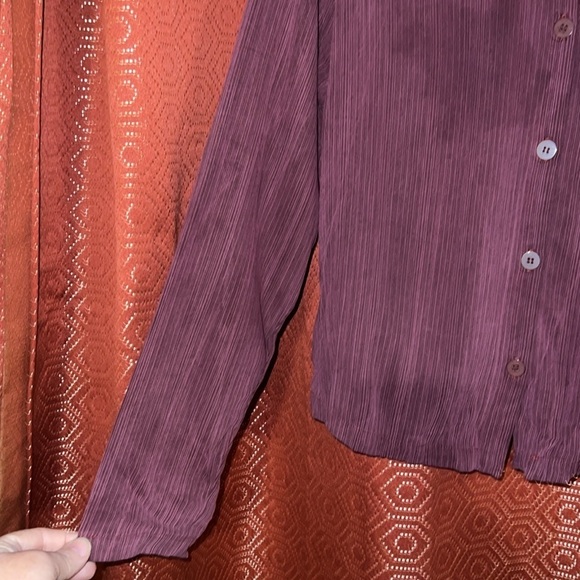 Eileen Fisher Burgundy Blouse Small - Picture 4 of 7